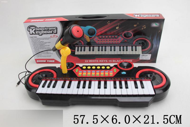 Пианино с микрофоном на батарейках в коробке 57,5*6*21,5