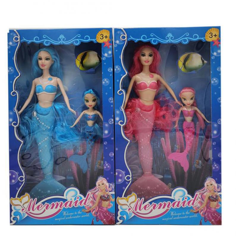 Кукла русалка с ребенком 2в  BOX