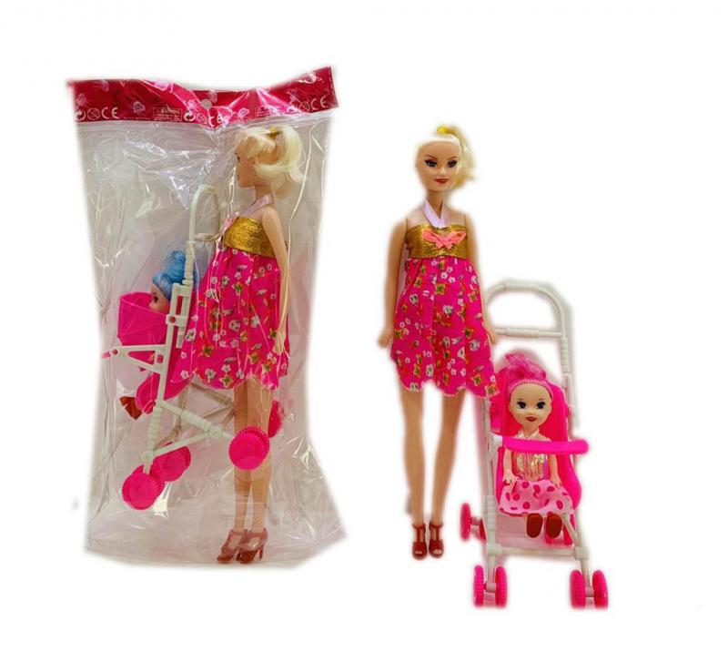 Кукла с коляской 31*15см в пакете